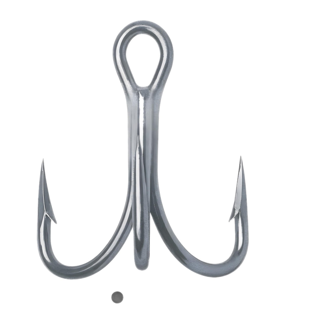 BT Outdoors Rapala 9626 O'Shaughnessy treble hook closeup highlighting sharp point and sturdy build