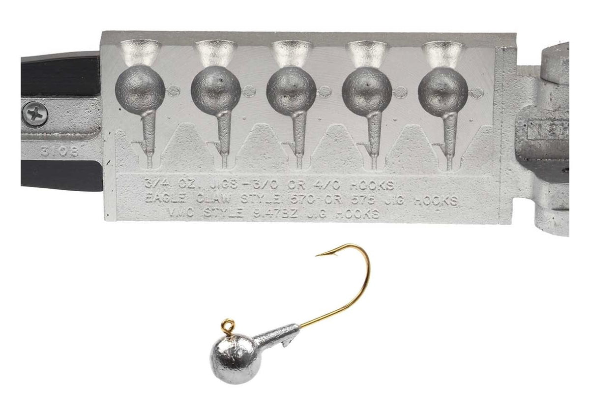 BT Outdoors Round Head Jig 3/4 oz with reverse-bar collar for versatile fishing rigs