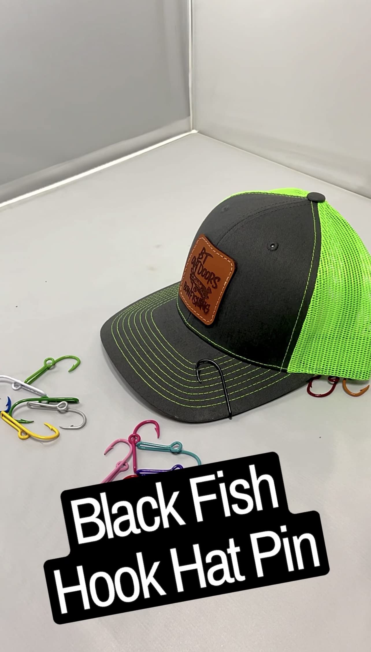 BT Outdoors set of two eagle claw hat pins shown on a cap, versatile as a tie clasp.