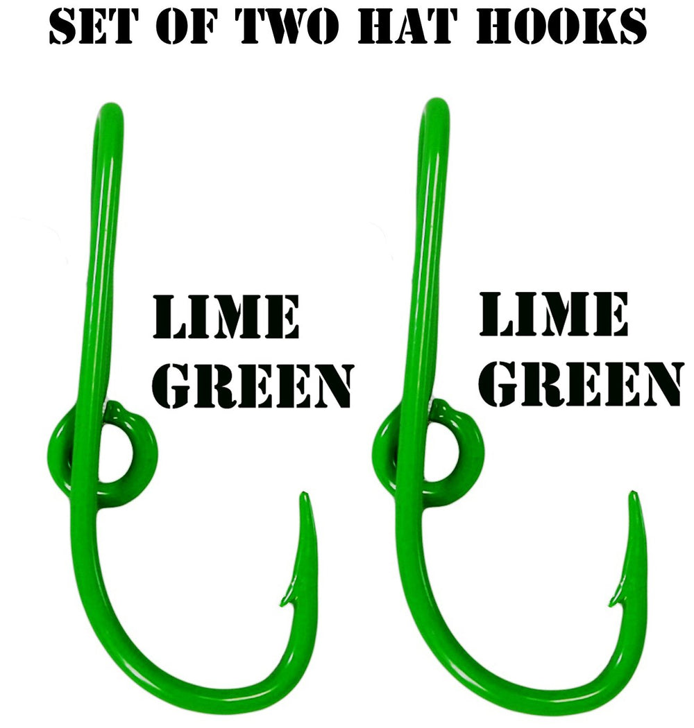 BT Outdoors two-pack lime green hat hooks add quick, stylish access