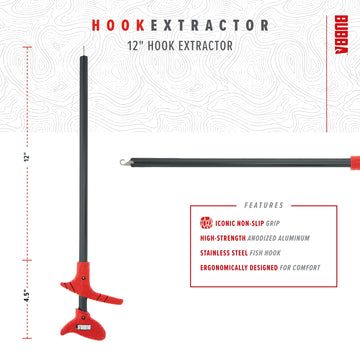 Aluminum body of BUBBA 12-inch Hook Extractor