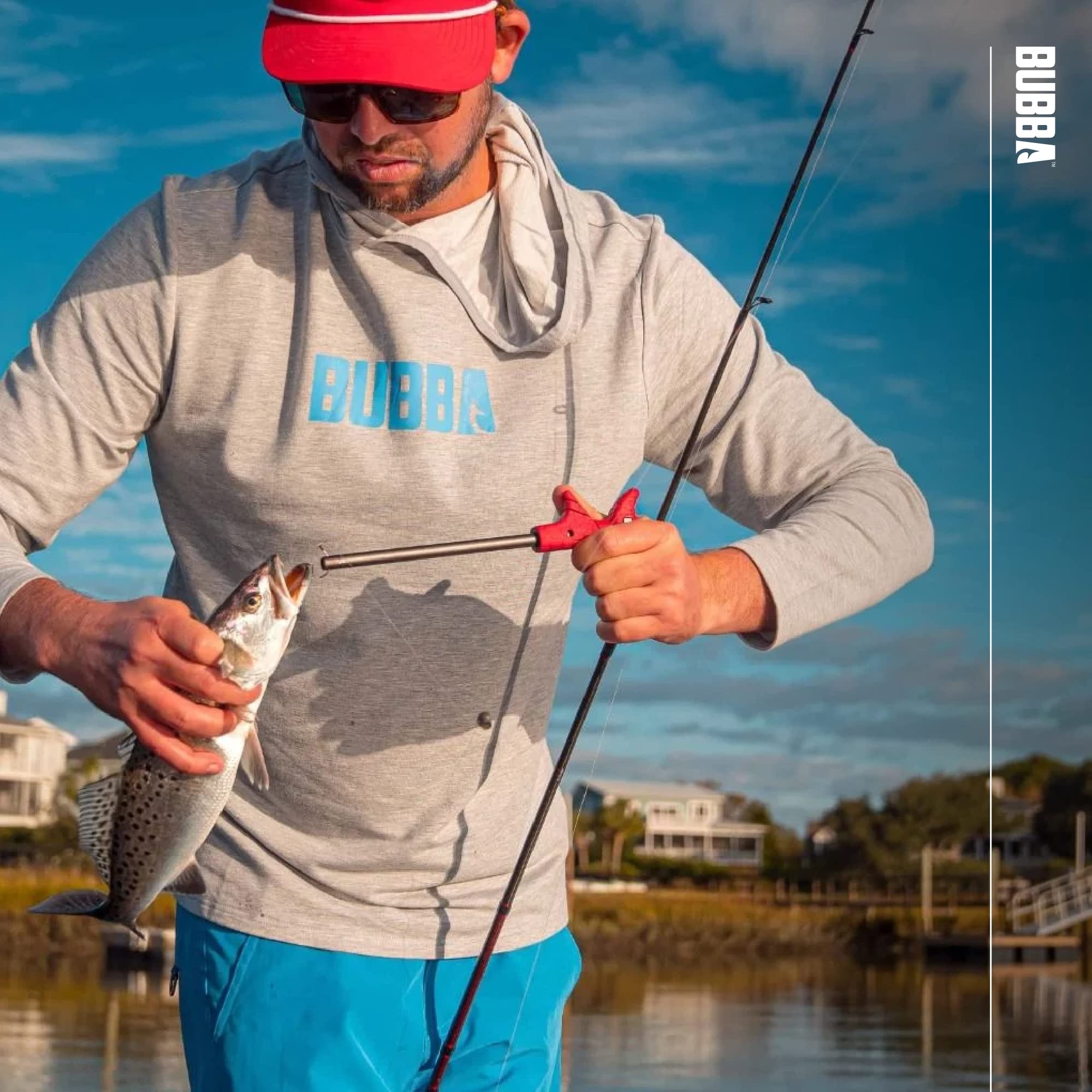 BUBBA 6-inch Hook Extractor shows spring-loaded action for quick removal.