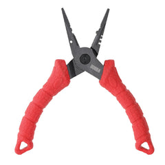 BUBBA 6-inch forged fishing pliers with sturdy jaws for crimping and cutting.