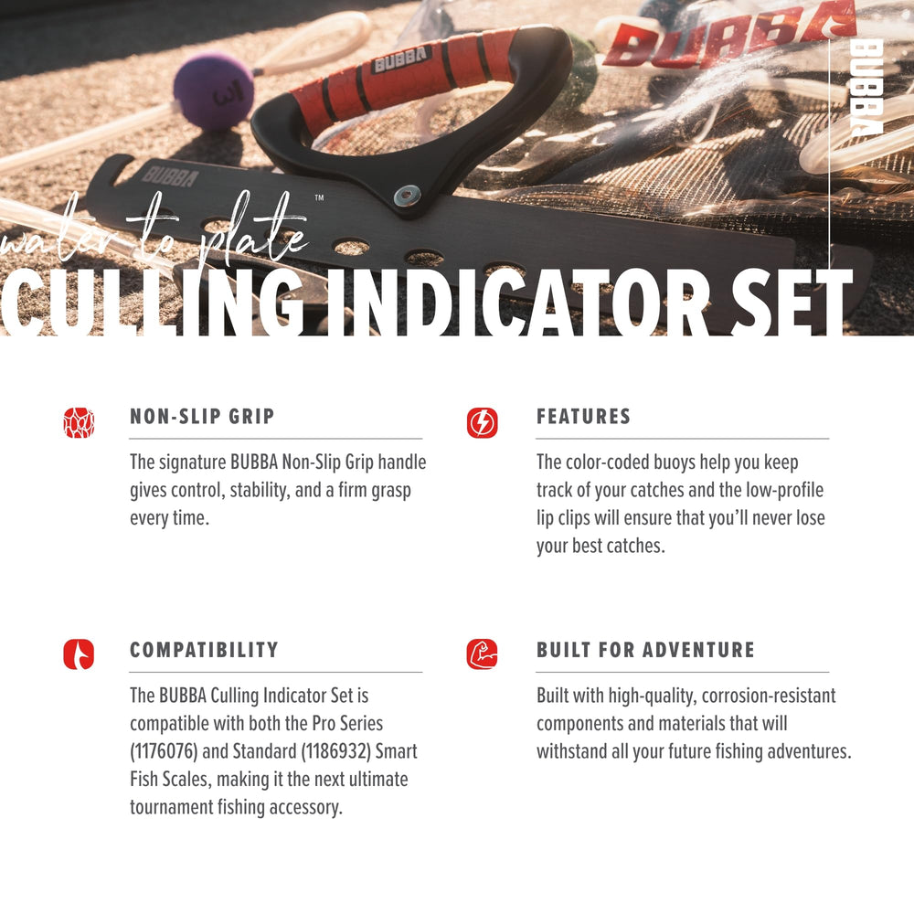 BUBBA Culling Set ergonomic non-slip grip improves handling in wet conditions