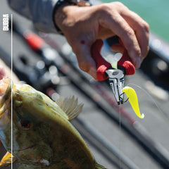 BUBBA 7.5-inch pliers with lure tuning slots enable on-water adjustments