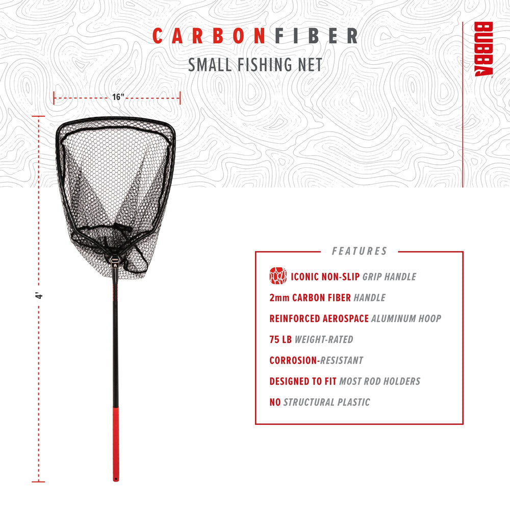 Carbon fiber shafts of the BUBBA Landing Net