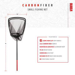Carbon fiber shafts of the BUBBA Landing Net