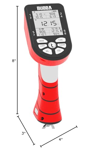 Scale with 60-pound capacity and log of largest and smallest catches