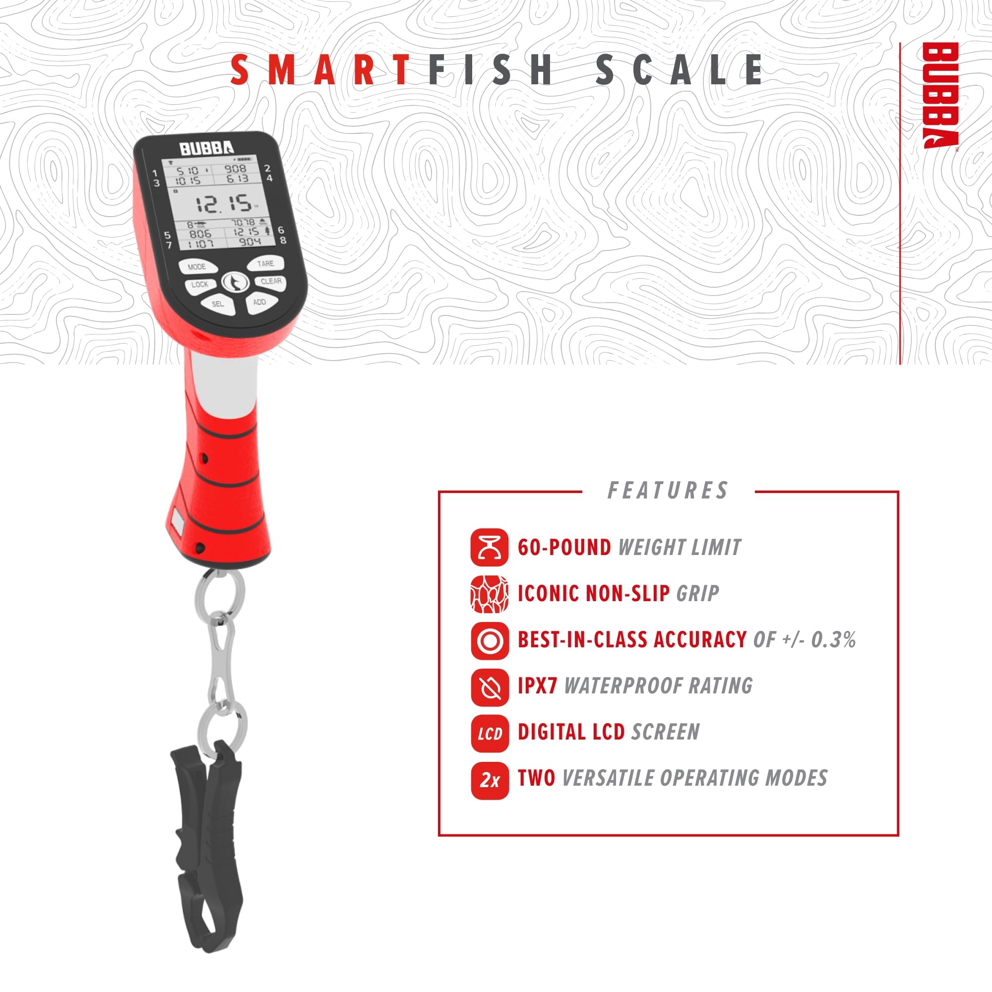 BUBBA Smart Fish Scale bag-weight view helps track combined catches