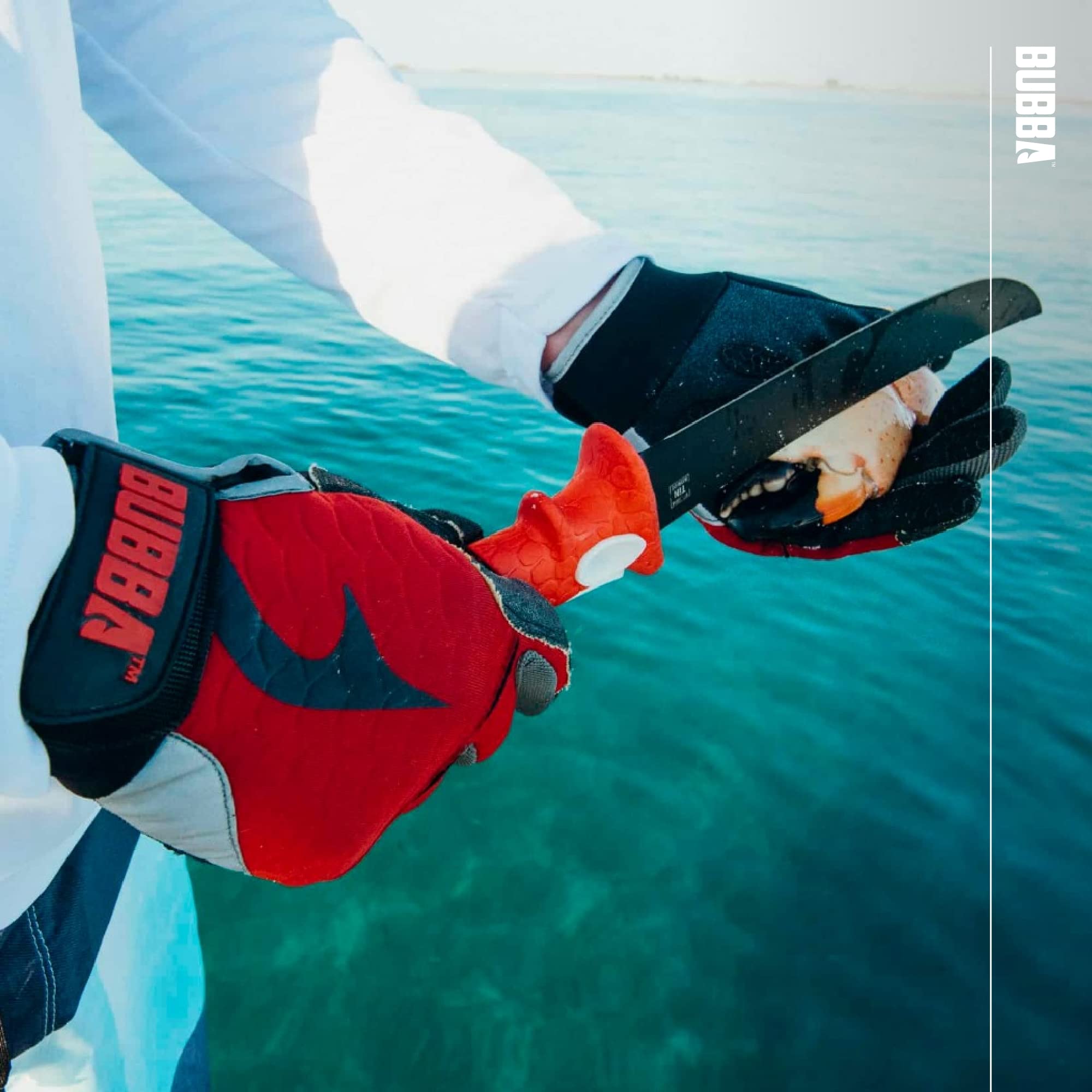 Pair of BUBBA Ultimate Fillet Gloves for fishing and boating