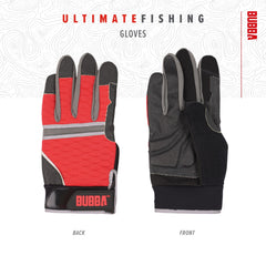 BUBBA Ultimate Fishing Gloves reflective paneling for night visibility.