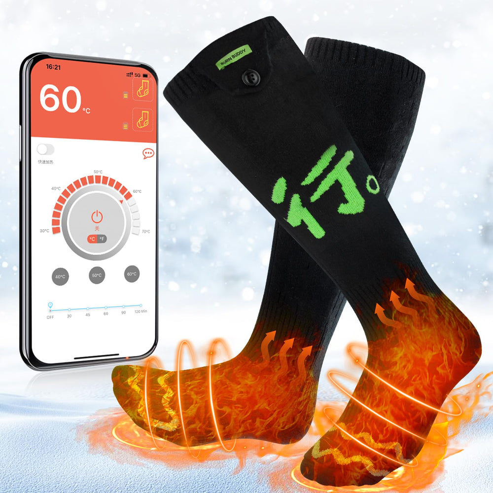 Bubbacare heated socks with app control for precise warmth on the go