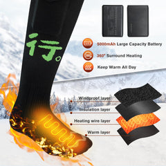 Bubbacare heated socks temperature slider for exact comfort levels