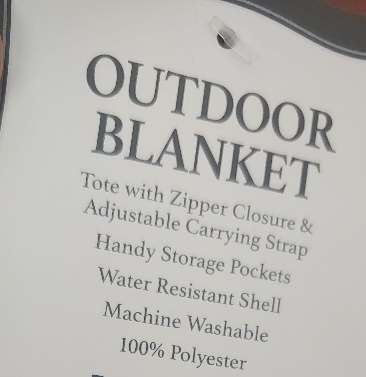 Buc-ee's Beaver Outdoor Blanket at campsite offers dry seating.