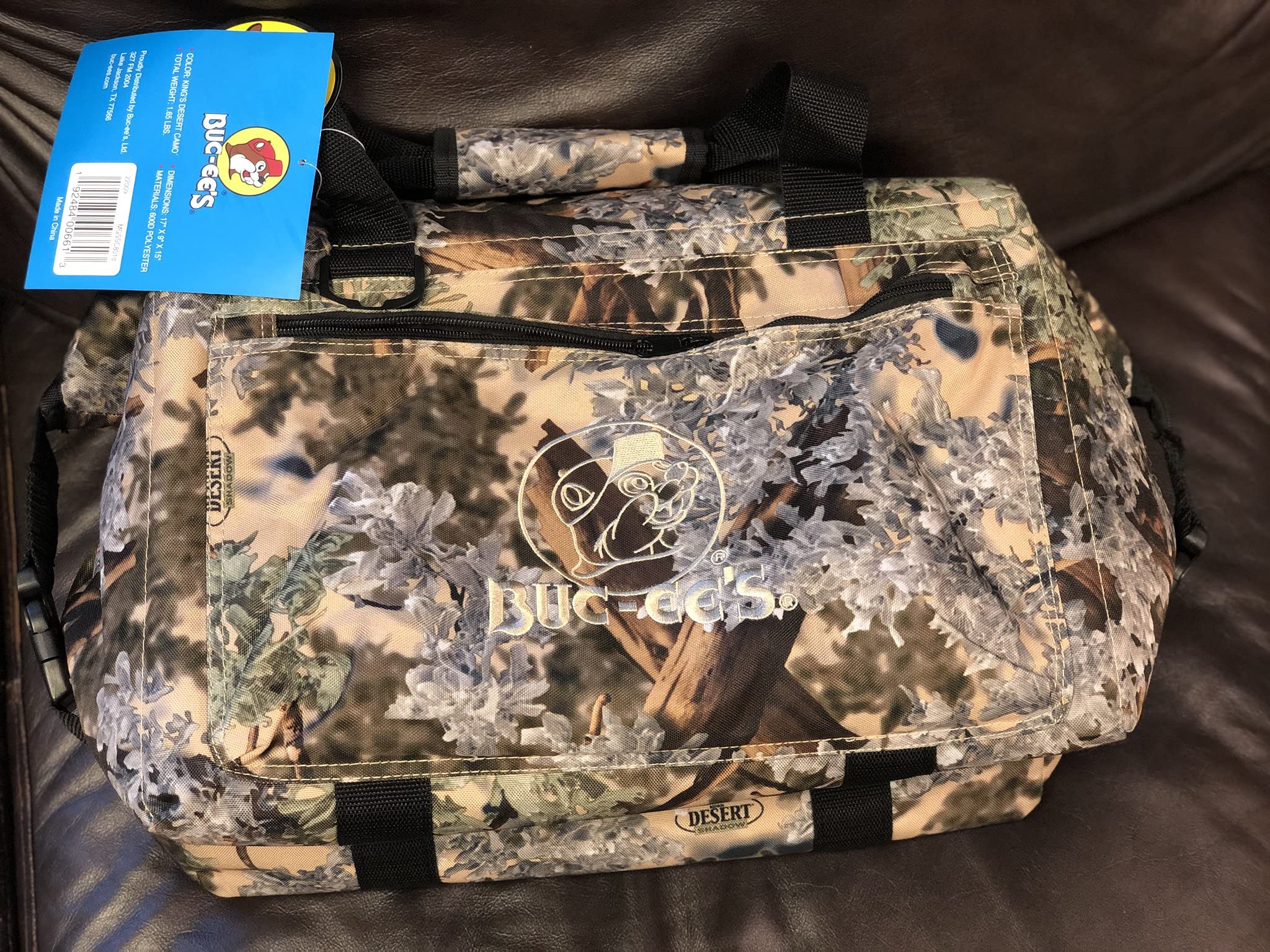 Buc-ee's travel cooler bag showing deep freeze insulation for lasting chill