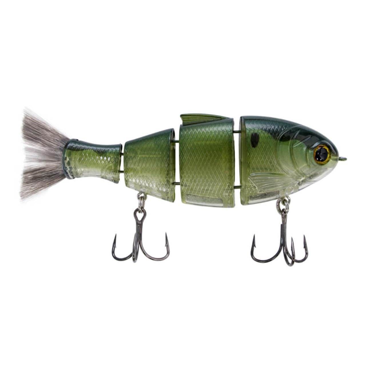 Bucca Brand Bull Shad 5-inch Green Gizzard glides with lifelike action for trophy bass.