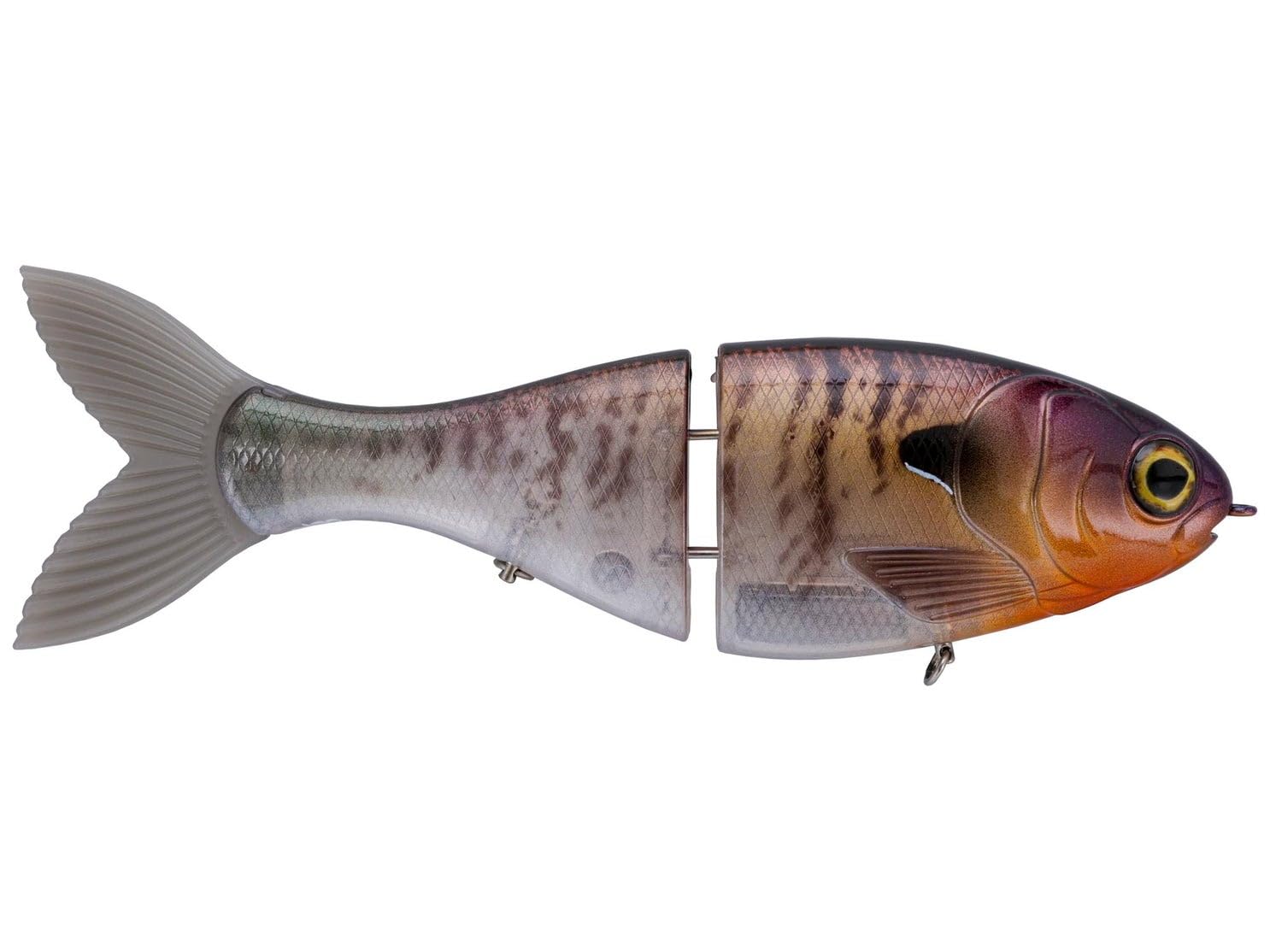 Bucca Brand Trick Shad 8-Inch Ghost Gill lure with lifelike glide to attract large predators.