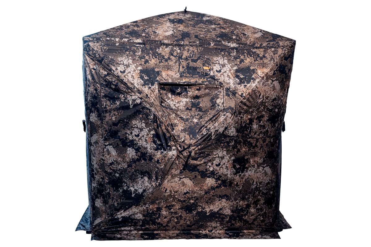 Buck Bourbon Veil Wideland camo helps blend with terrain.