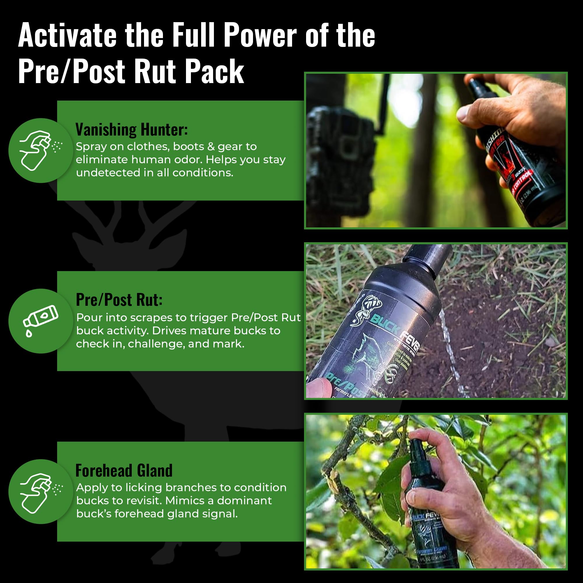 Buck Fever Synthetics Vanishing Hunter odor eliminator helps conceal gear odors