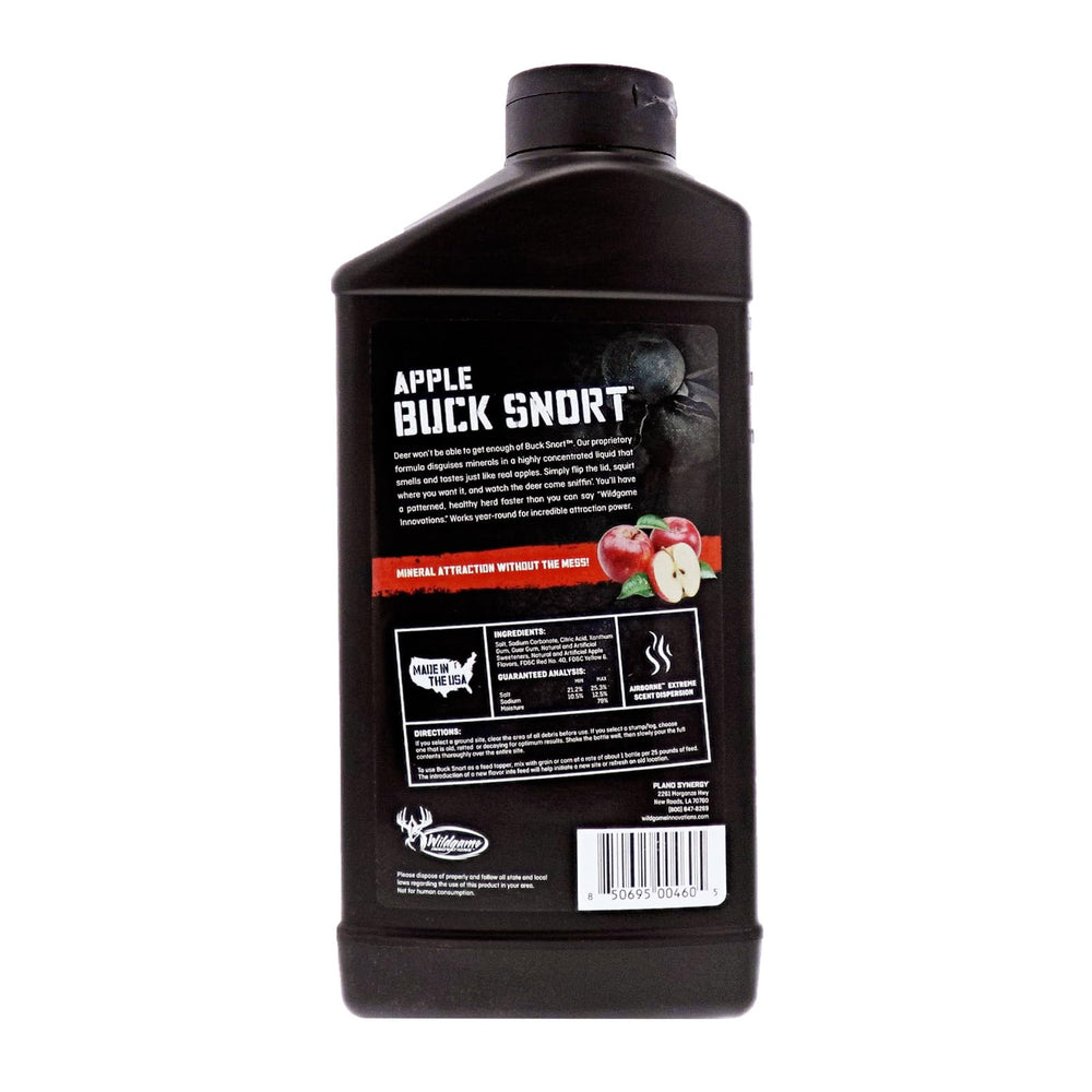 Buck Snort Apple liquid deer attractant with flip-top cap