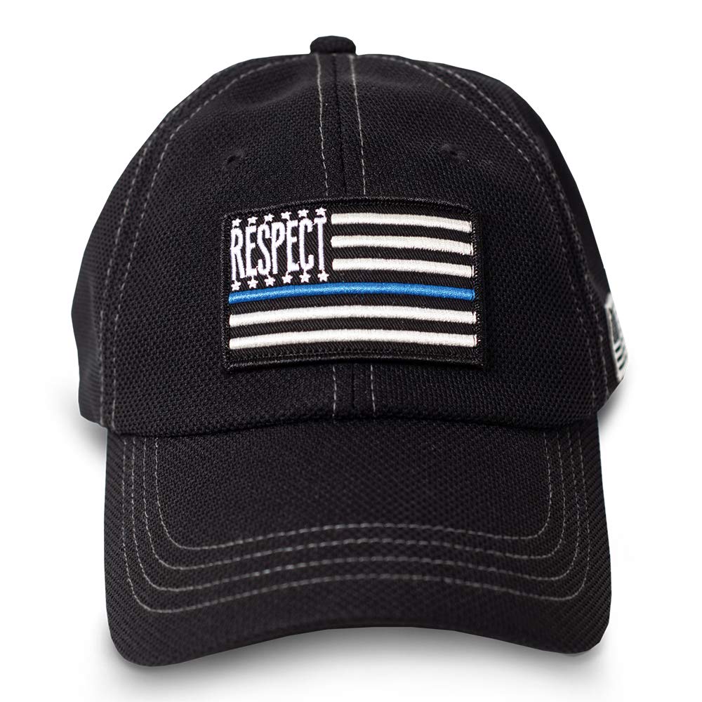 Buck Wear Respect Blue Flag Hat with blue flag detail, ideal for casual outdoor days and sun protection.