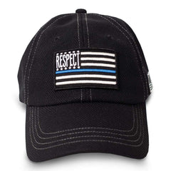 Buck Wear Respect Blue Flag Hat with blue flag detail, ideal for casual outdoor days and sun protection.