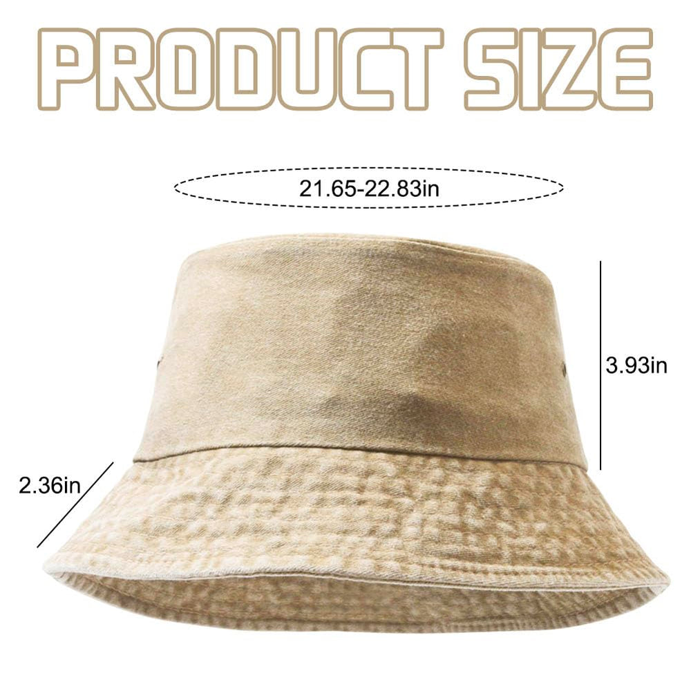 Packable cotton bucket hat folded for travel