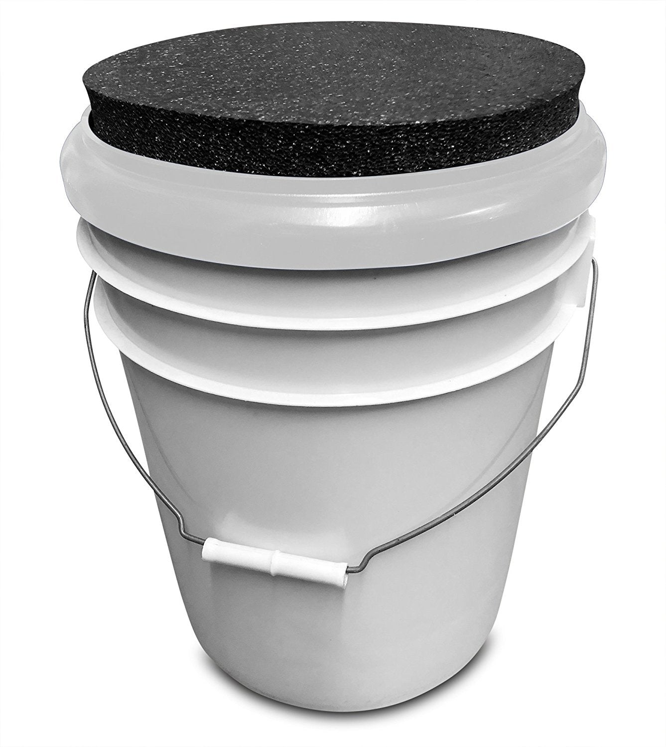 Bucket Lidz 1-inch padded lid creates a sturdy seat during tasks.