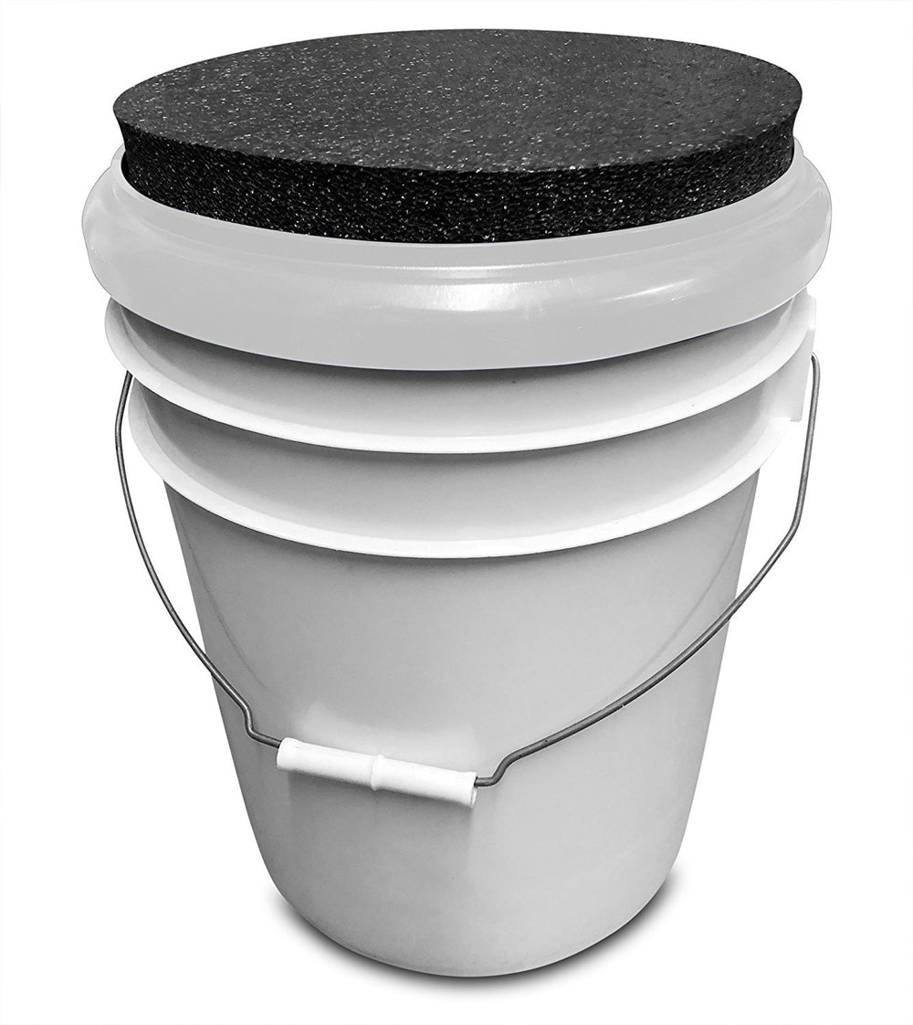Bucket Lidz 1-inch padded lid creates a sturdy seat during tasks.