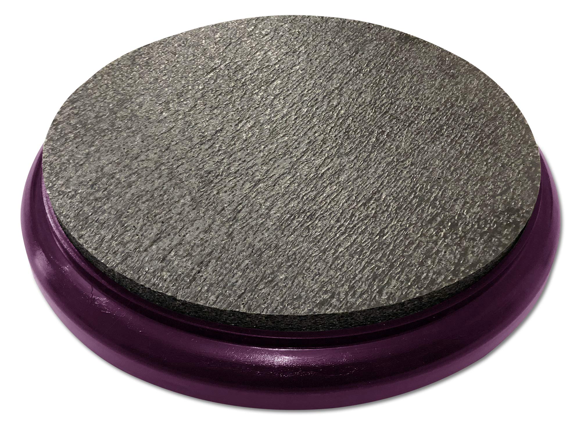 Bucket Lidz Padder seat lid with purple frame boosts outdoor seating comfort.