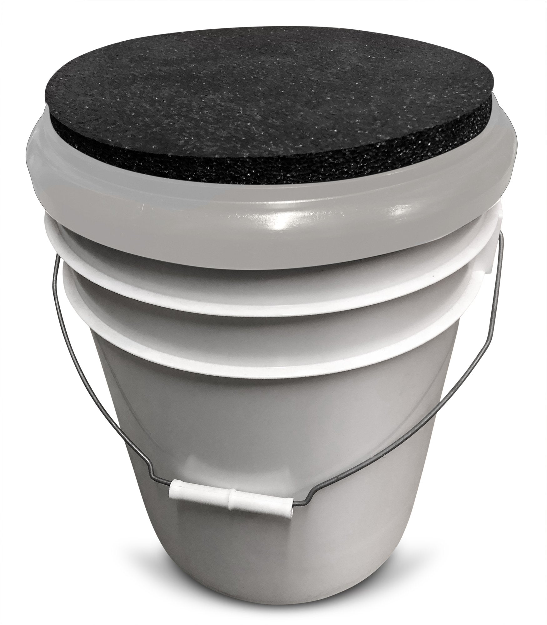 BUCKET PROS easy snap-on lid demonstrates secure fit and versatile use.