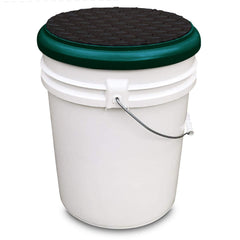 BUCKET PROS Made in USA lid displays durability for rugged workflows.