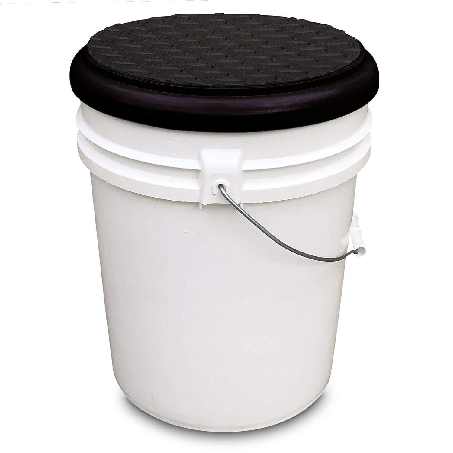 Bucket Pros padded lid doubles as a sturdy seat during projects.