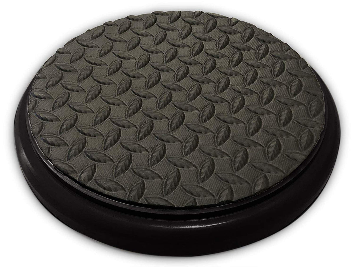 Bucket Pros padded lid with diamond pad frame on a bucket for durable protection.