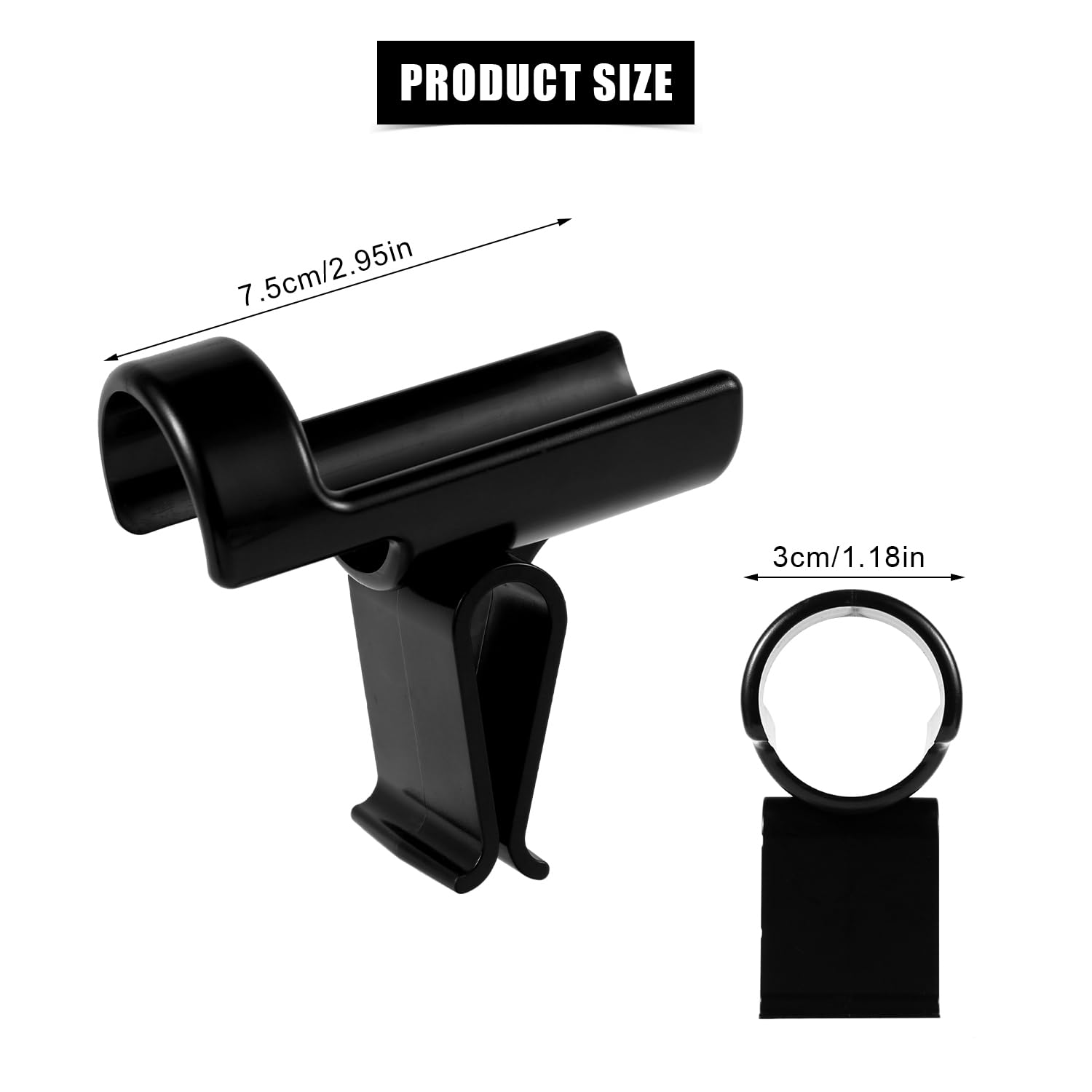 Close-up of groove design on bucket rod holder