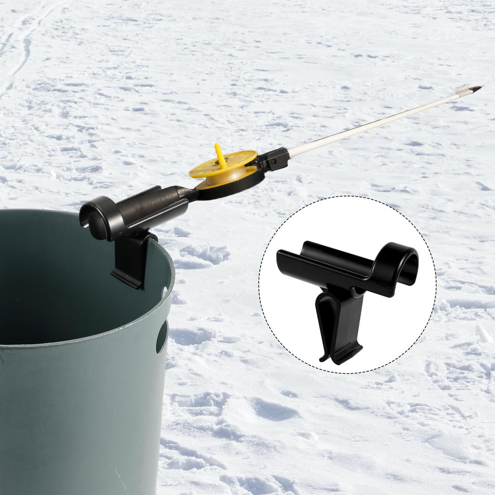 Pack of two bucket rod holders for ice fishing