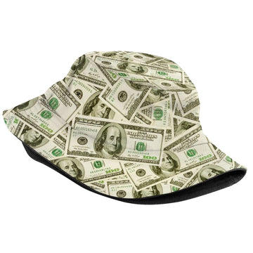 Model wearing bucket hat for sun protection