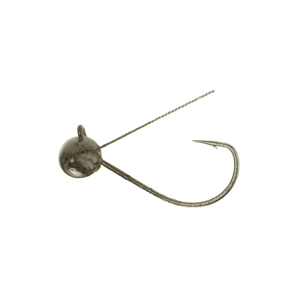 Buckeye Lures Flick-It Jighead with wire weed guard near cover