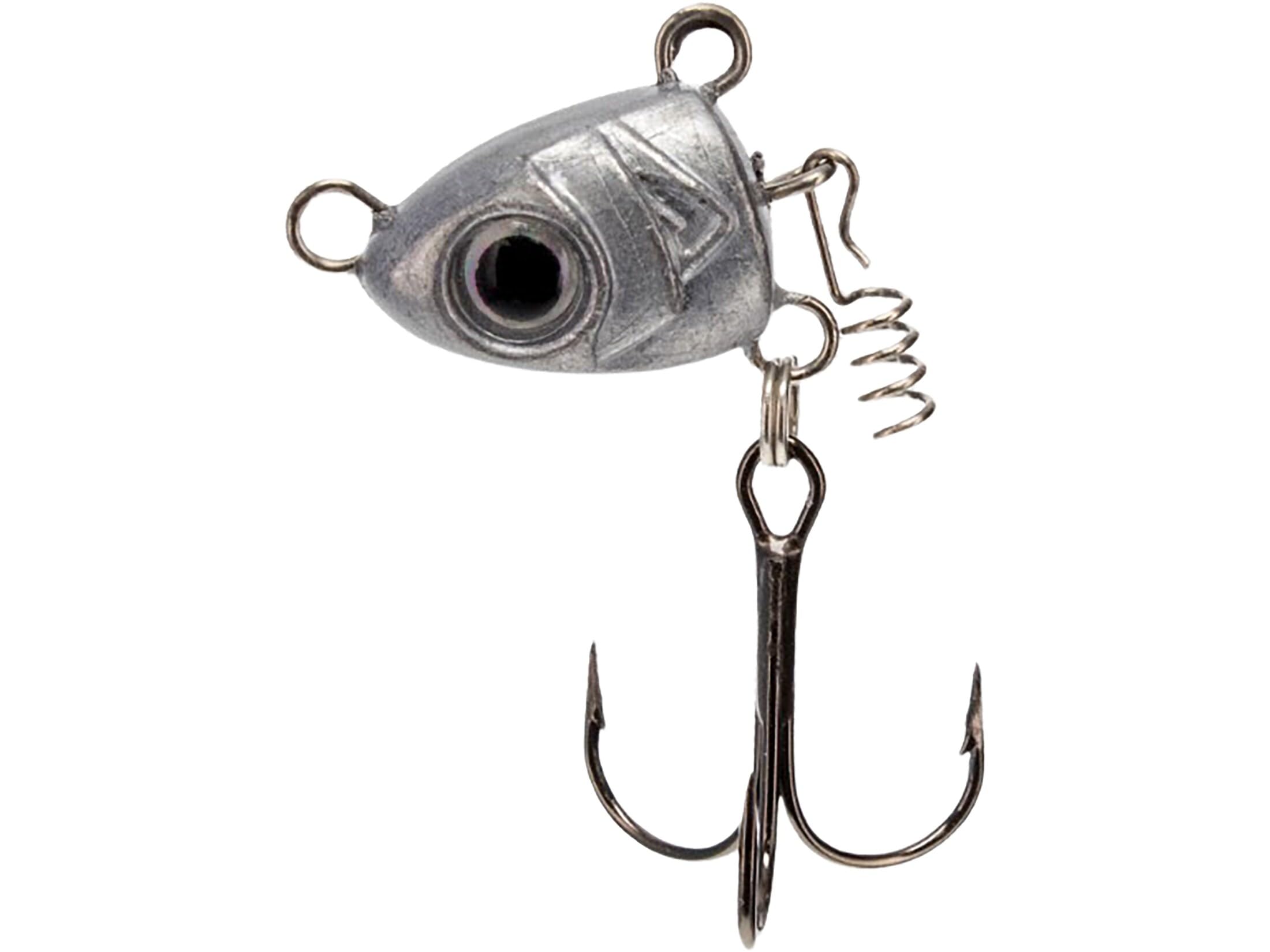 Buckeye Lures Freestyle Head 1/2oz unpainted shows free-swinging motion and dual rigging options.