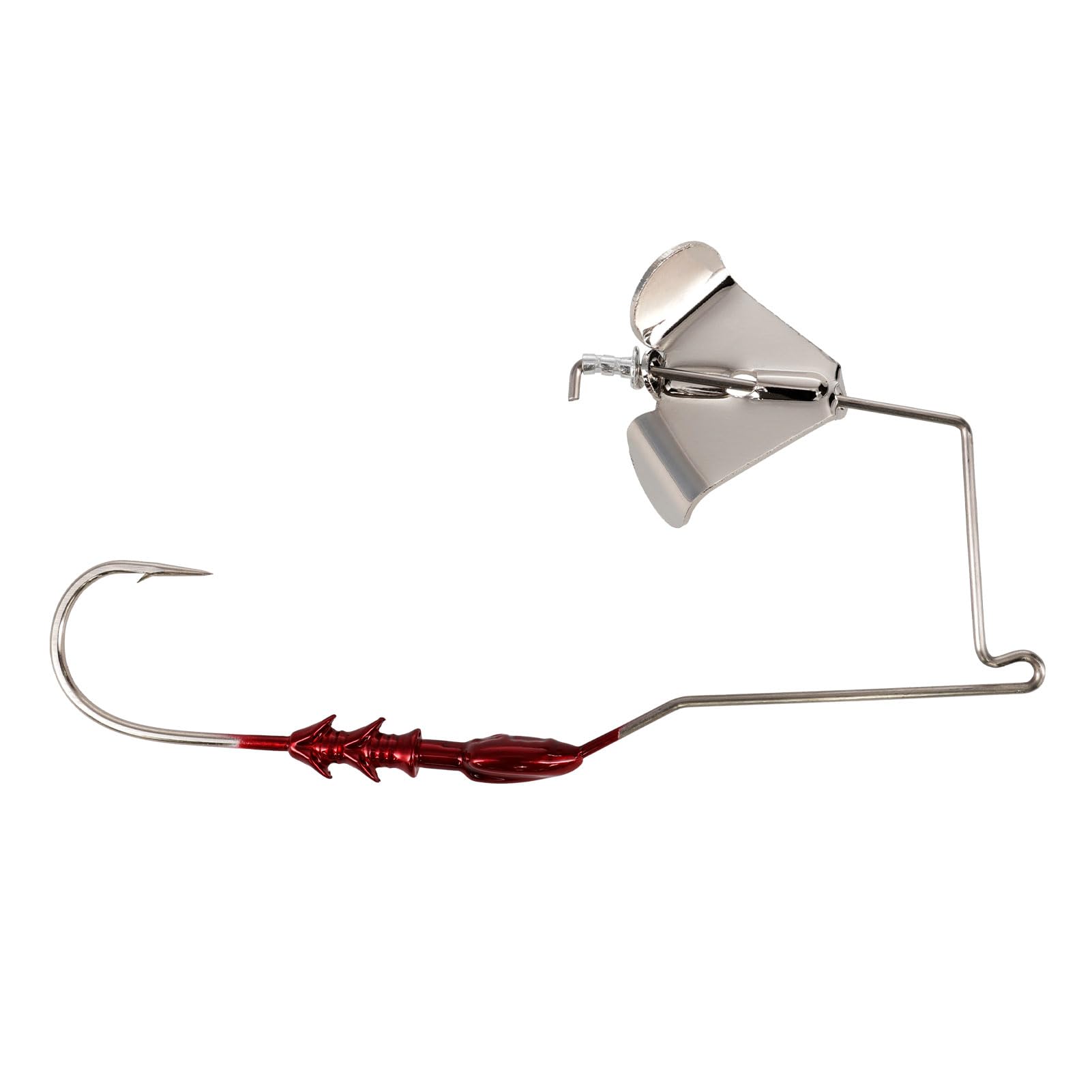 Buckeye Lures G-Buzz Bait with red nickel blade for responsive topwater strikes.