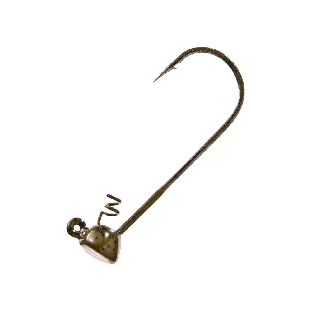 Detail of the long-shank nickel-hook on Buckeye Lures Magnum Spot Remover for strong hookups