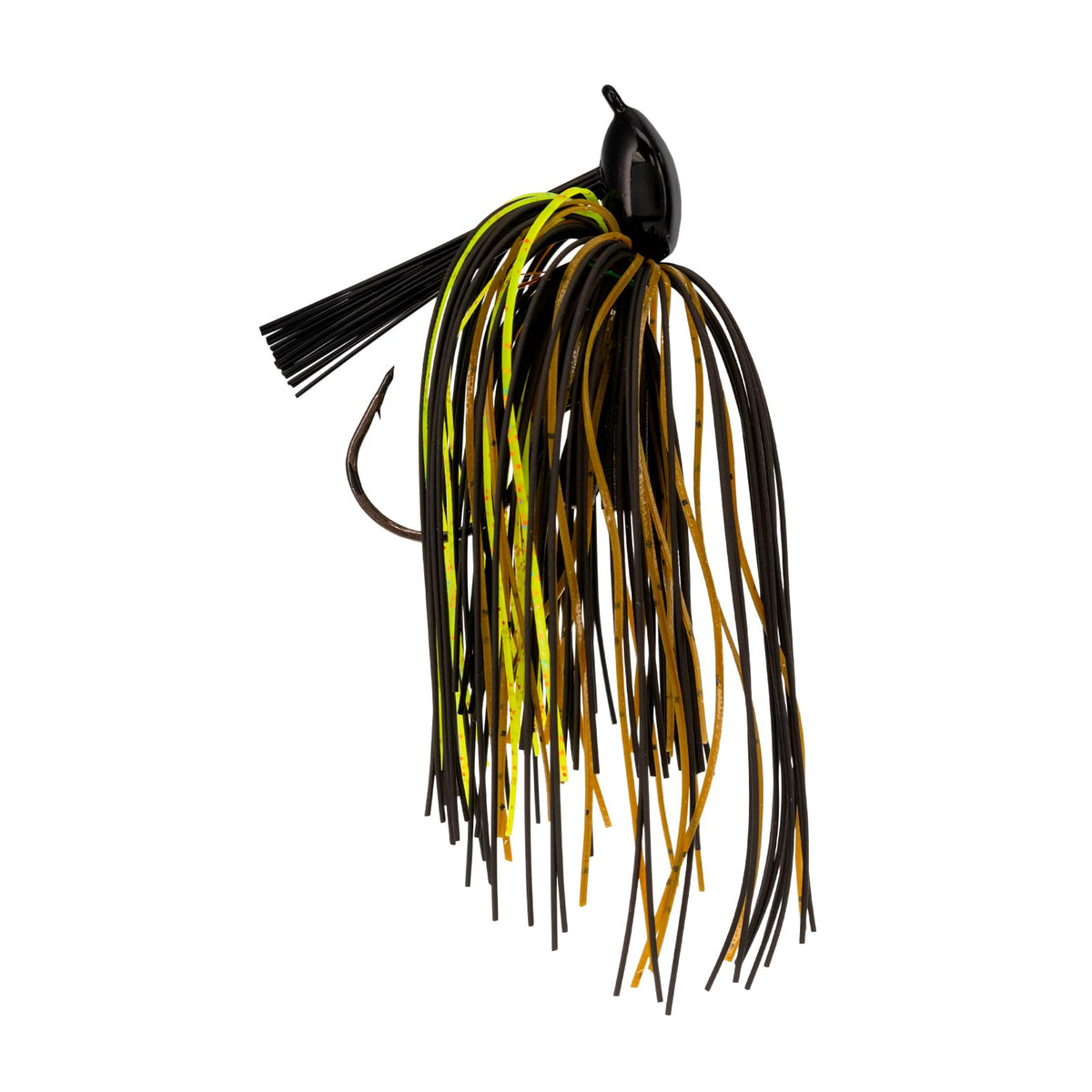 Buckeye Lures Mini Mop Jig close-up highlighting finesse profile and rattles for finicky bass