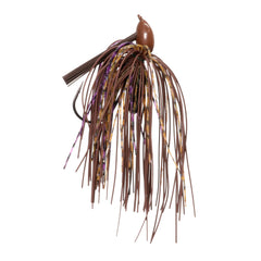 Buckeye Lures Mini Mop Jig skirt-detail shows thinner living rubber for faster fall
