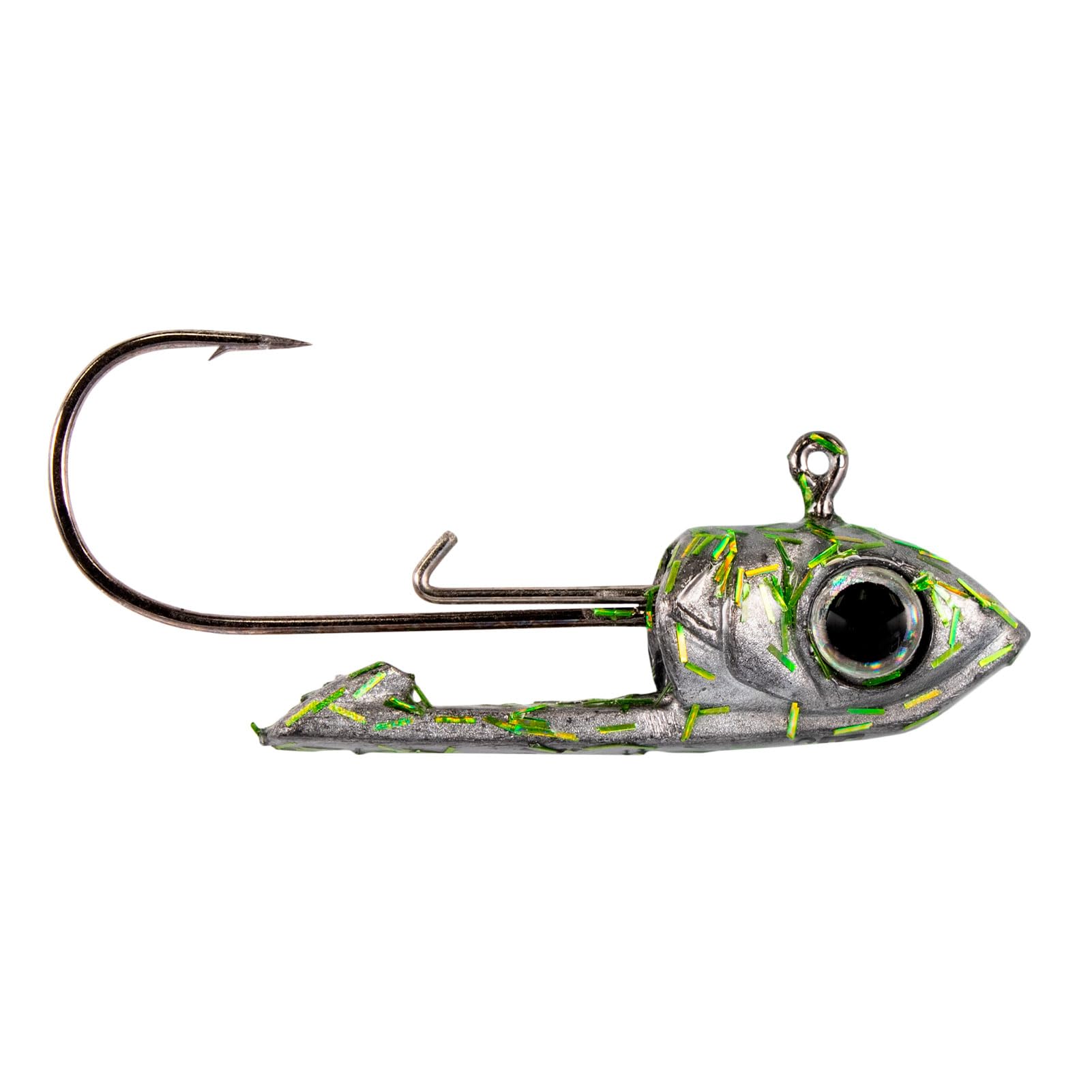 Buckeye Lures Scope Head with double-keeper design secures swimbait for precise horizontal presentation.