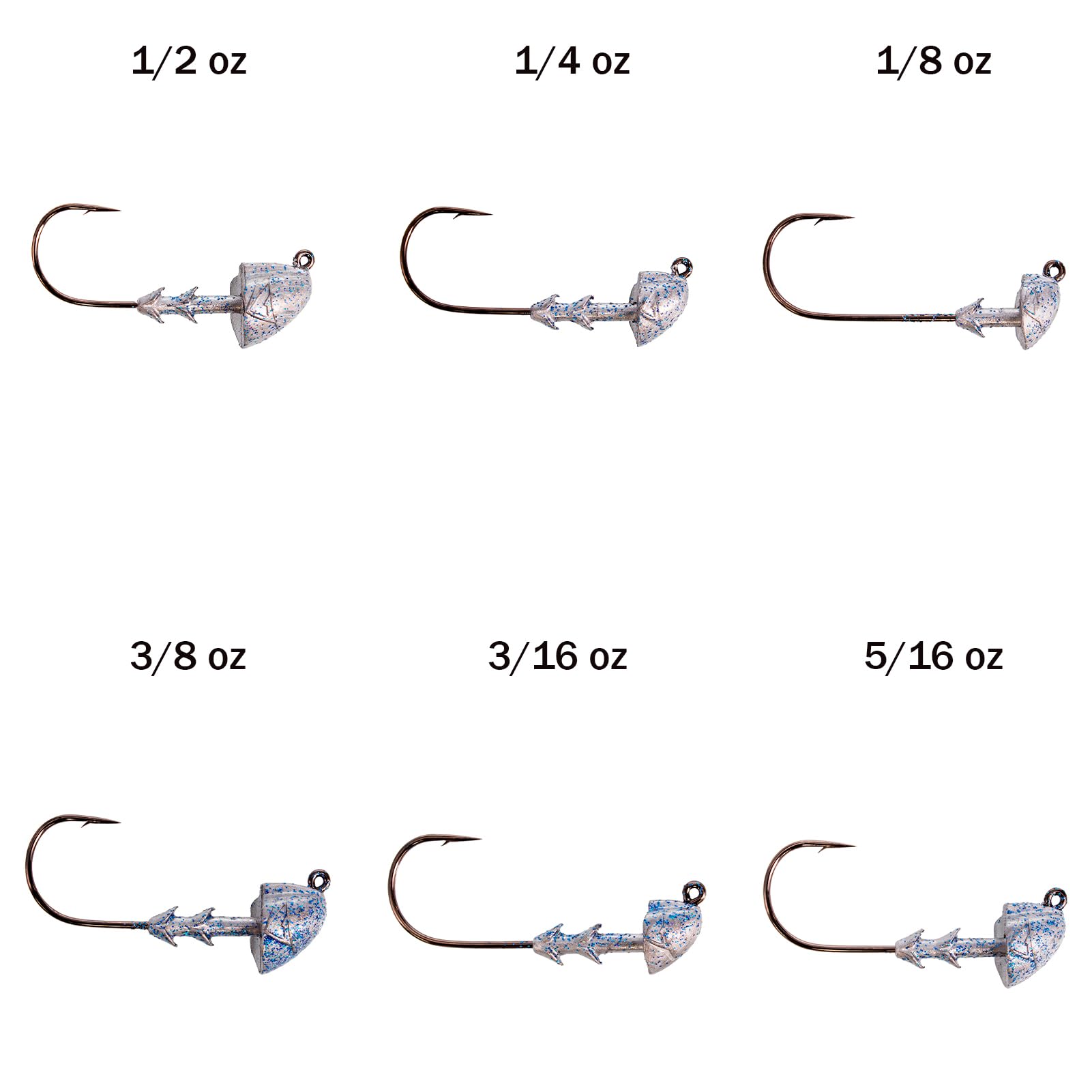 Buckeye Lures Shocker Swimbait Head highlights keeper design that grips soft plastics securely.