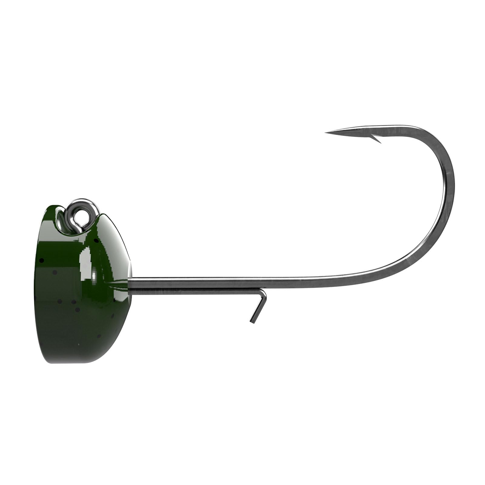 Buckeye Lures Spot Remover Ned Head in Green Pumpkin secures soft plastics for clean, confident rigging.