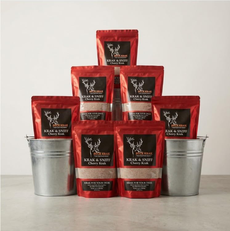 Buck Krak feed supplement encourages wildlife visits.