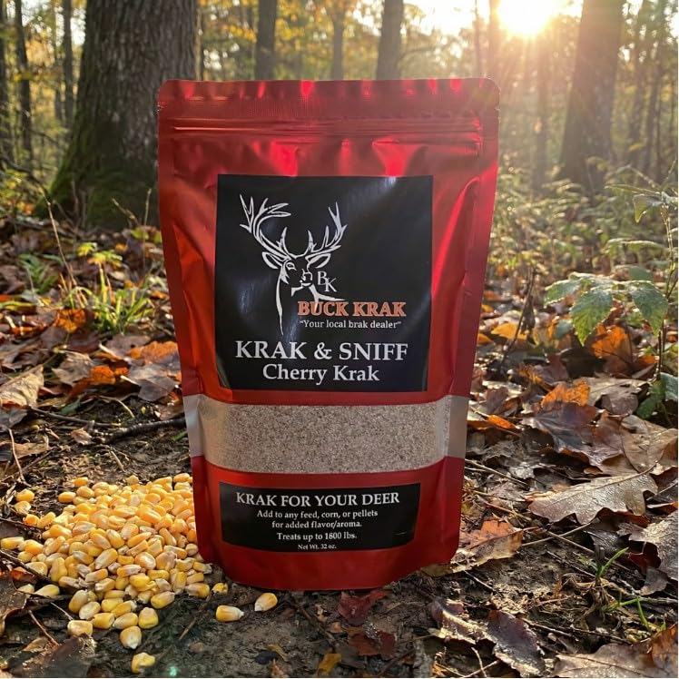 Buck Krak attractant aroma helps lure turkey to feed station.