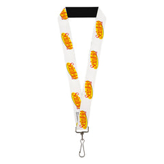 Buckle-Down Seinfeld lanyard logo white ideal for daily ID use.