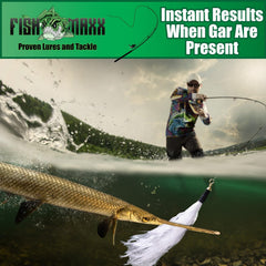 BuckMaxx Gar lure in action demonstrating quick bites for gar.